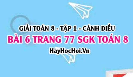 Giải bài 6 trang 77 Toán 8 Tập 1 SGK Cánh Diều